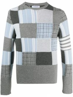 Thom Browne patchwork knit jumper