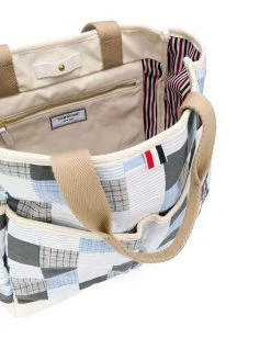 Thom Browne patchwork garden tote bag