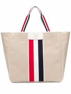 Thom Browne RWB-stripe tote bag