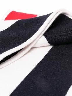 Thom Browne Jacquard large stripe fringe scarf scarves of men 5 Thom Browne jacquard large stripe fringe scarf
