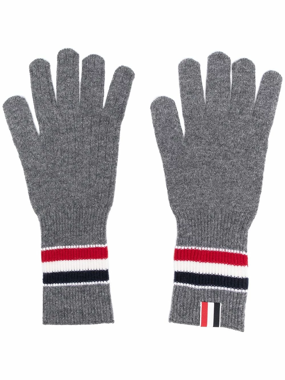 Thom Browne Merino wool stripe rib gloves of men 1 Thom Browne merino wool stripe rib gloves