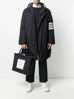 Thom Browne downfill hooded football 4-Bar parka