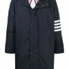 Thom Browne downfill hooded football 4-Bar parka