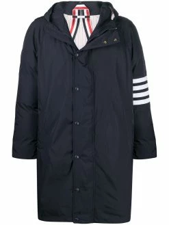 Thom Browne downfill hooded football 4-Bar parka