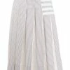 Thom Browne pleat-detail seersucker skirt