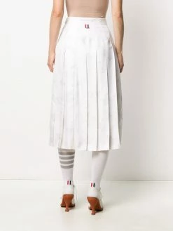 Thom Browne ribbons print pleated skirt
