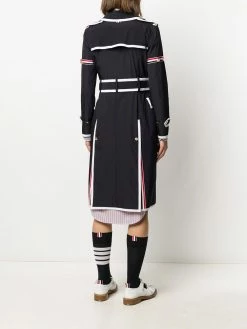Thom Browne contrast-trim trench coat