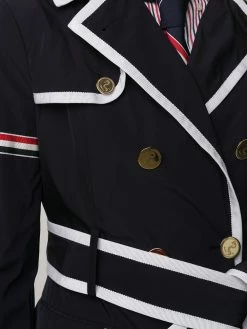 Thom Browne contrast-trim trench coat