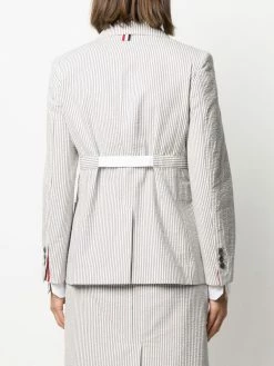 Thom Browne seersucker belted sack jacket