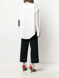 Thom Browne 4-Bar stripe oversize shirt