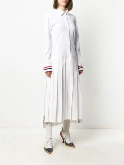 Thom Browne pleat-detail shirt dress