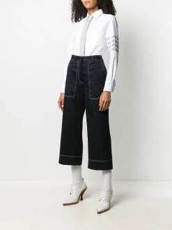 Thom Browne 4-Bar stripe long-sleeve shirt