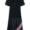 Thom Browne RWB-stripe polo dress
