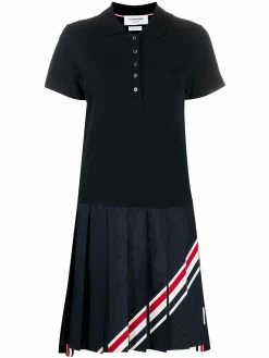 Thom Browne RWB-stripe polo dress
