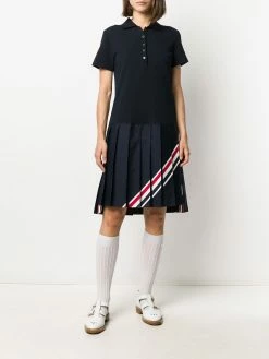 Thom Browne RWB-stripe polo dress