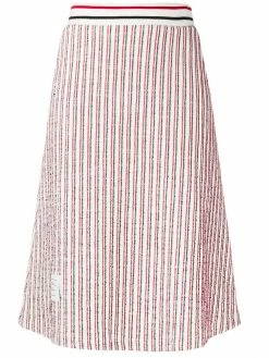 Thom Browne RWB-stripe mid-length skirt