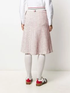 Thom Browne RWB-stripe mid-length skirt