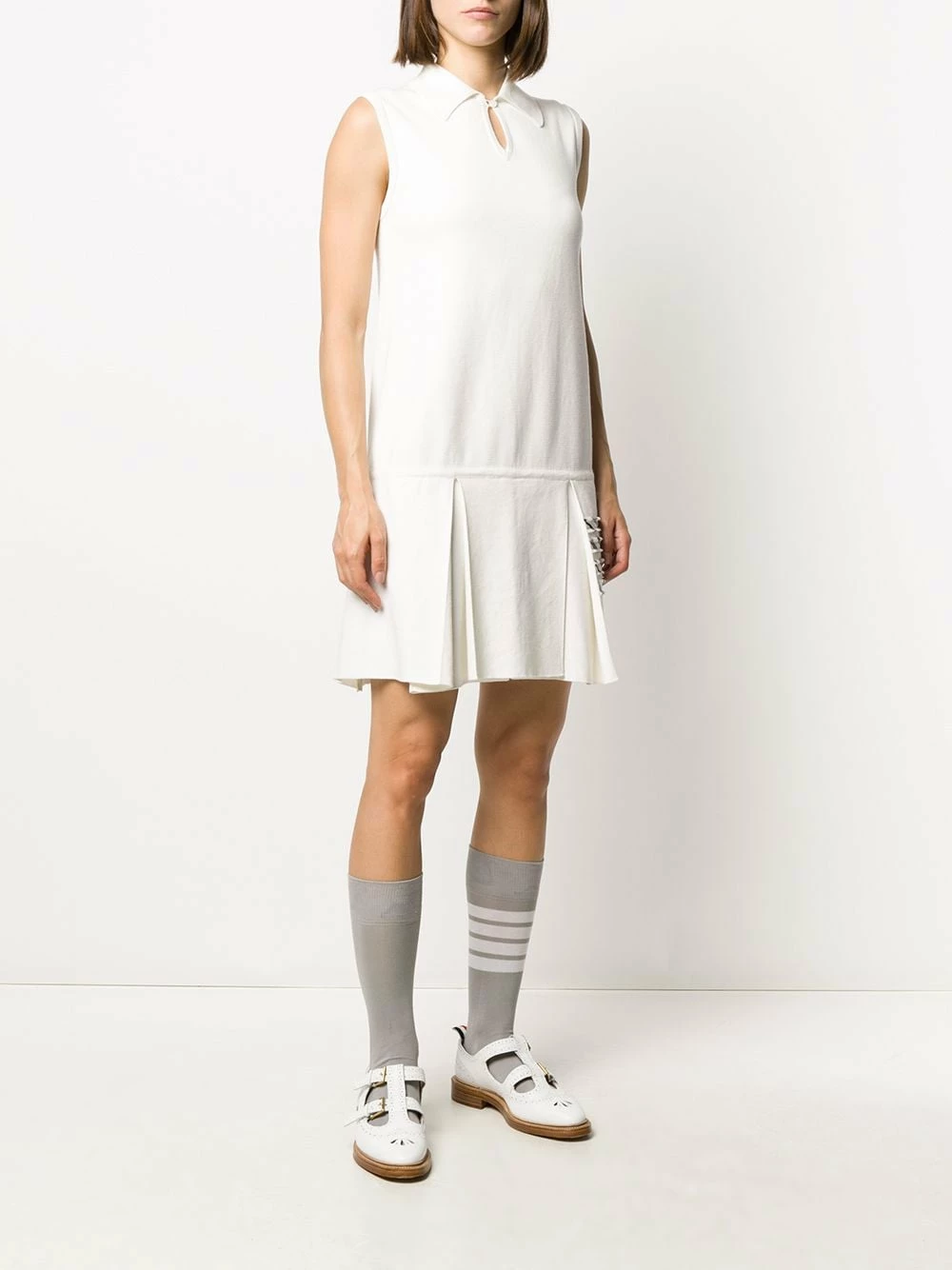 Thom Browne 4 Bar stripe pleated polo dress day dresses of women 3 Thom Browne 4-Bar stripe pleated polo dress