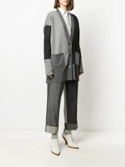 Thom Browne Funmix 4-Bar stripe cardi-coat