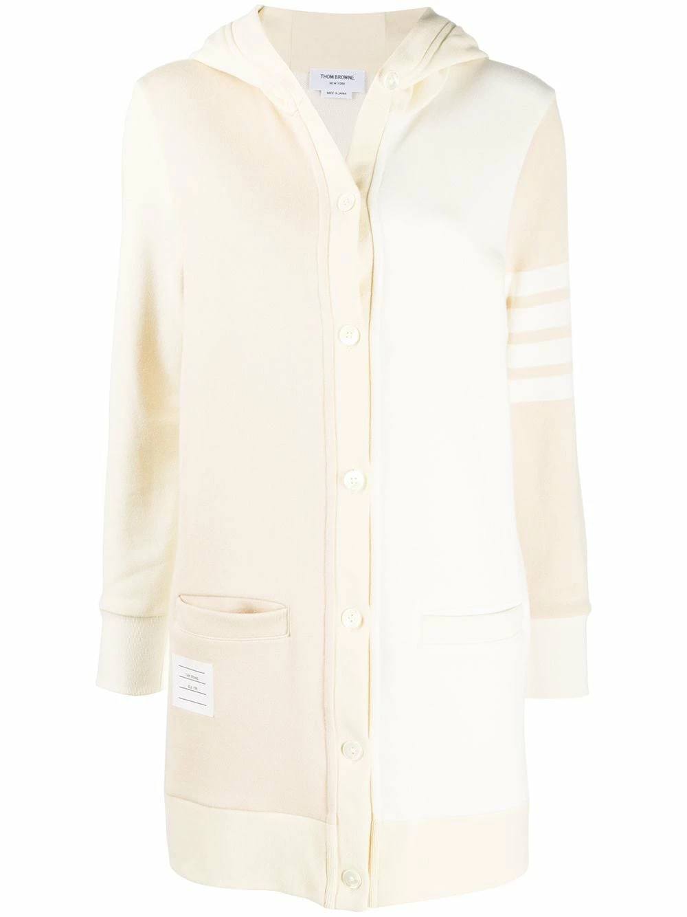 Thom Browne Mid length hooded cardigan cardigans of women 1 Thom Browne mid-length hooded cardigan