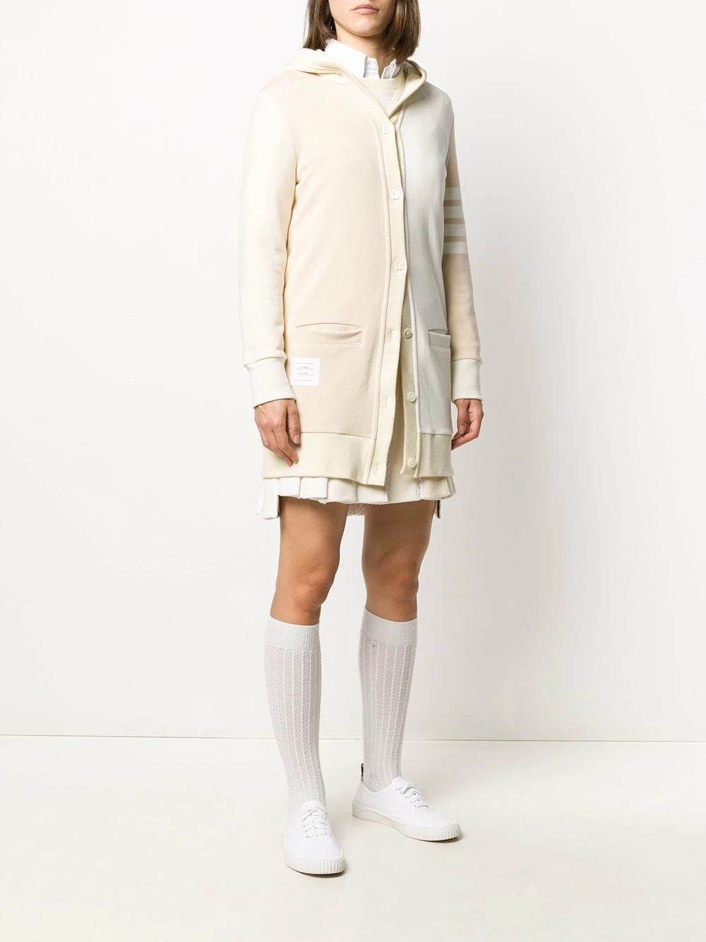 Thom Browne Mid length hooded cardigan cardigans of women 3 Thom Browne mid-length hooded cardigan