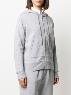 Thom Browne patch-detail zip-up hoodie