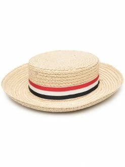Thom Browne braided boater hat