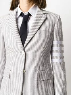 Thom Browne 4-Bar stripe seersucker sportcoat