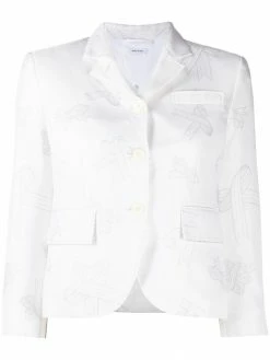 Thom Browne RWB-bow single-breasted blazer