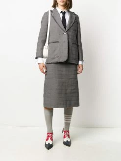 Thom Browne windowpane-tweed sack skirt