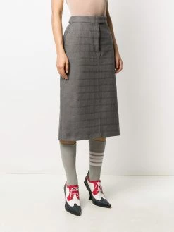 Thom Browne windowpane-tweed sack skirt