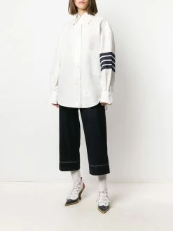 Thom Browne stitching-detail cropped trousers