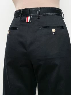 Thom Browne stitching-detail cropped trousers