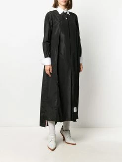 Thom Browne contrasting-collar pleated shirt dress