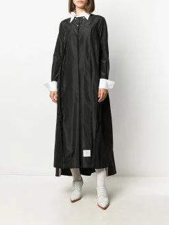 Thom Browne contrasting-collar pleated shirt dress