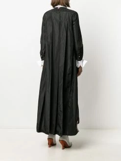 Thom Browne contrasting-collar pleated shirt dress