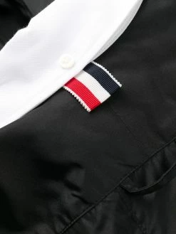 Thom Browne contrasting-collar pleated shirt dress