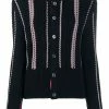 Thom Browne RWB-cable knitted crew neck cardigan