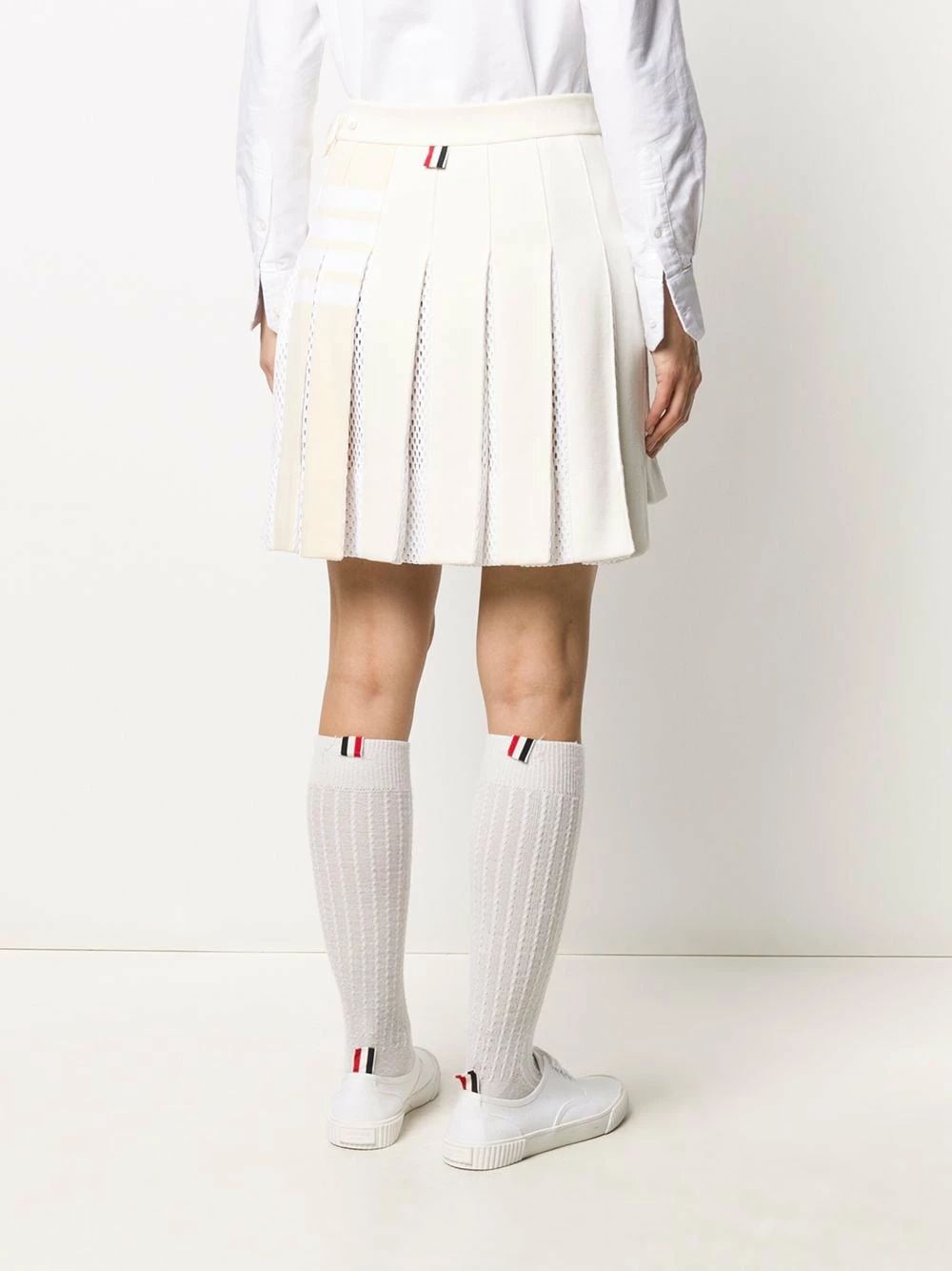 Thom Browne 4 Bar pleated mini skirt pleated skirts of women 4 Thom Browne 4-Bar pleated mini skirt