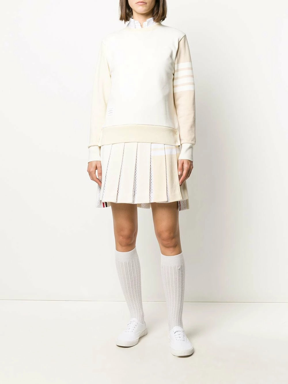 Thom Browne 4 Bar pleated mini skirt pleated skirts of women 2 Thom Browne 4-Bar pleated mini skirt
