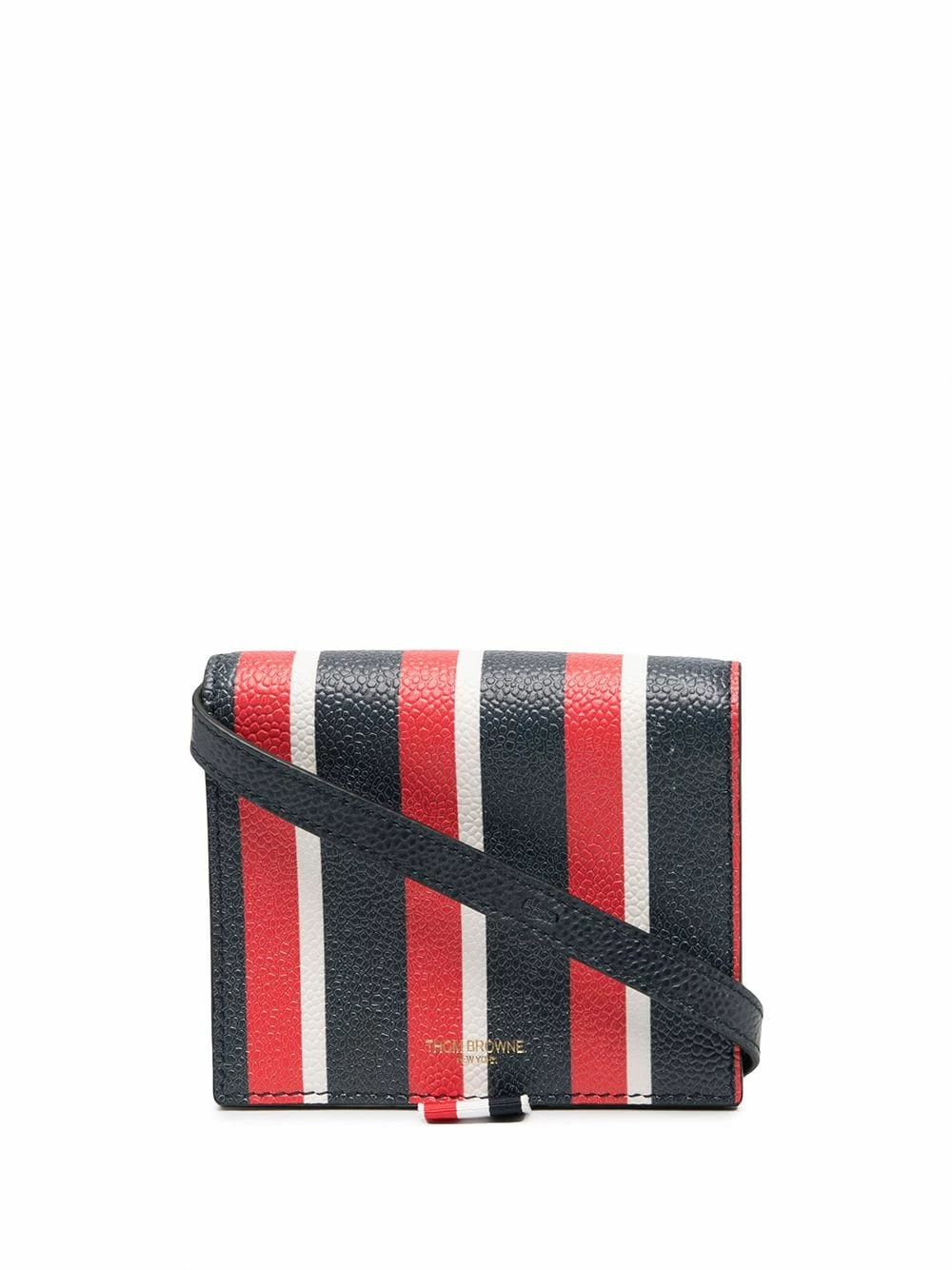 Thom Browne Shoulder strap stripe print cardholder wallets & purses of women 1 Thom Browne shoulder strap stripe print cardholder