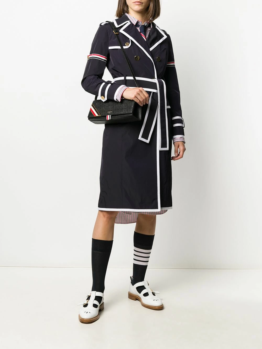 Thom Browne RWB flap clutch clutch bags of women 2 Thom Browne RWB flap clutch