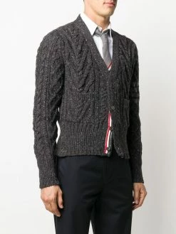 Thom Browne 4-Bar Aran cardigan