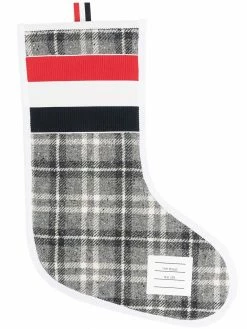 Thom Browne tartan wool holiday stocking
