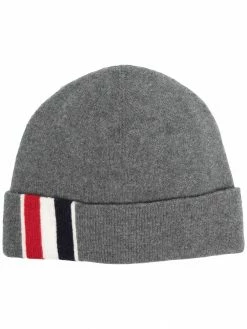 Thom Browne stripe detail merino beanie