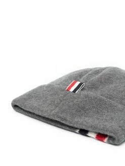 Thom Browne stripe detail merino beanie