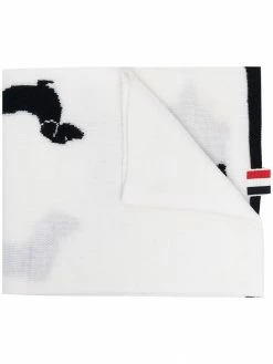 Thom Browne Hector motif wraparound scarf