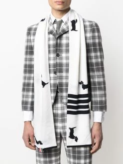 Thom Browne Hector motif wraparound scarf