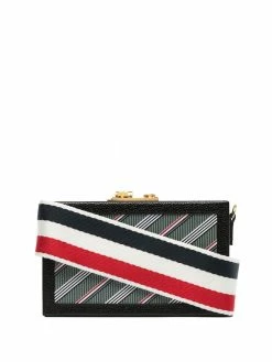 Thom Browne striped messenger bag