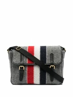 Thom Browne striped felt messenger bag